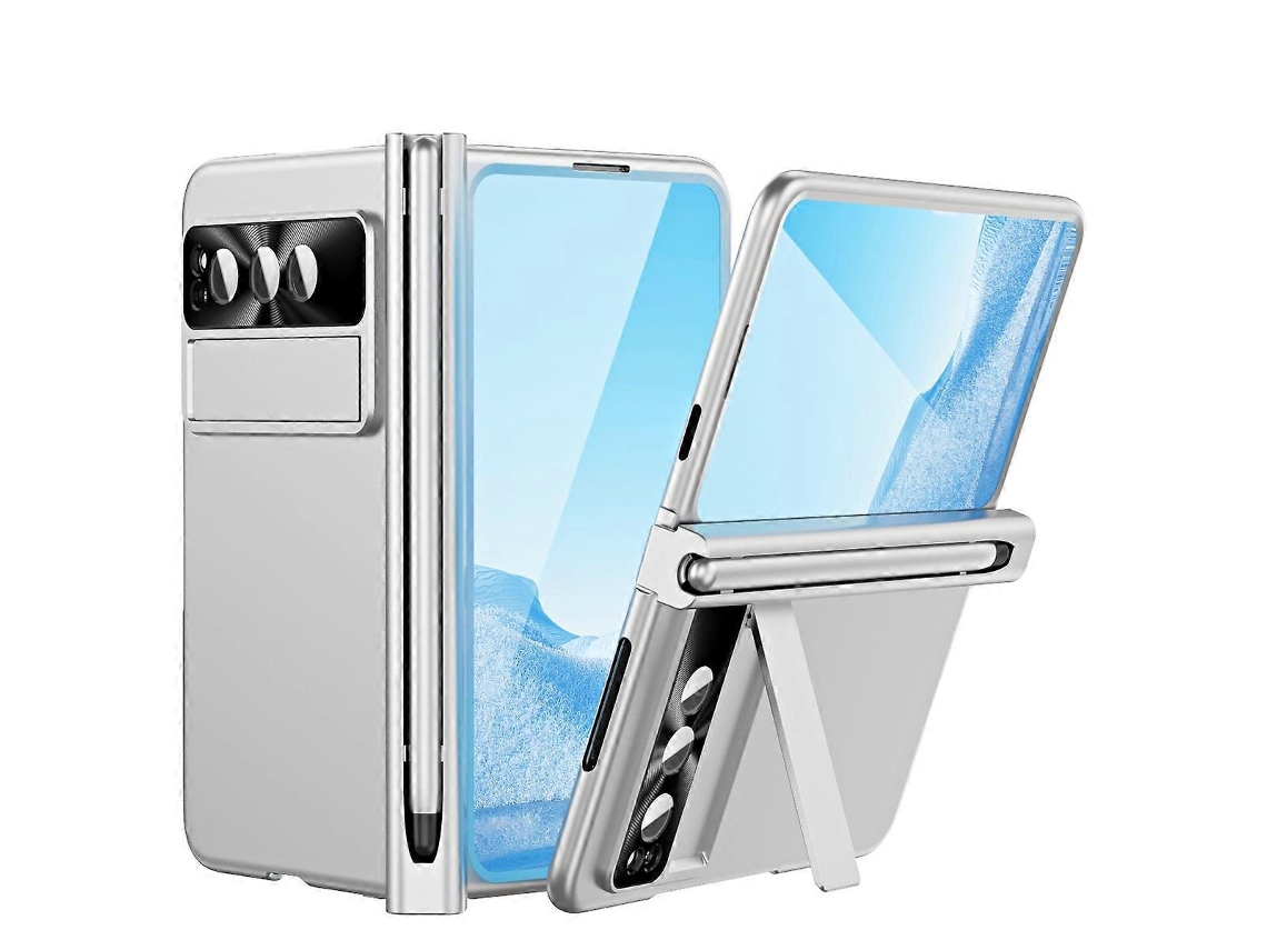 Capa Dobrável Com Ranhura Para Caneta E Caneta Integrada Galvanizada Para Google Pixel Fold