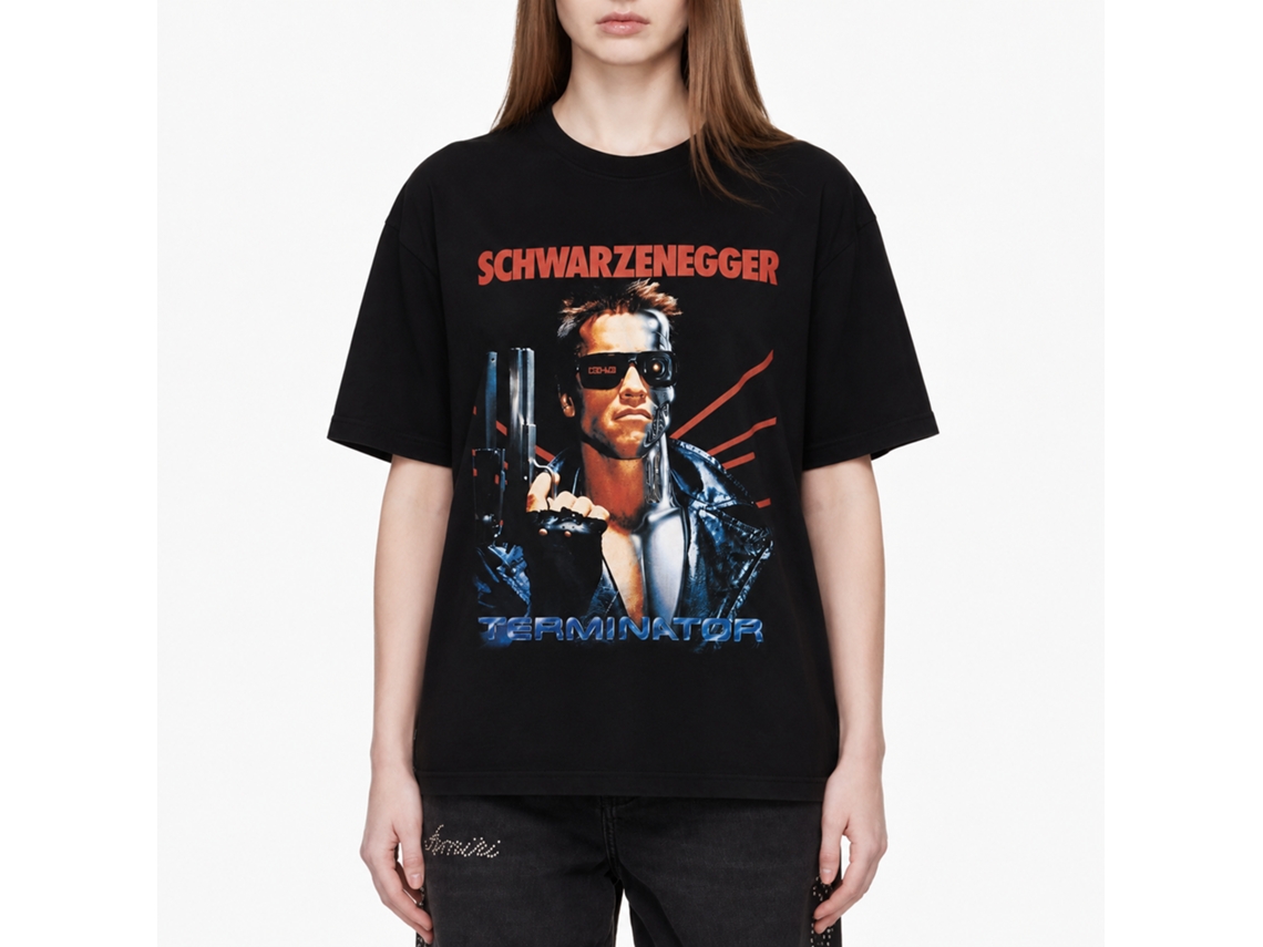 Rockinstone Terminator Schwarz Black Adult T-shirt Size:xxl