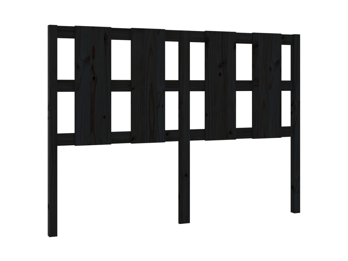 Bed Headboard, Bed Headboards Vidaxl Preto Madeira De Pinho (125.5 X 100 Cm)