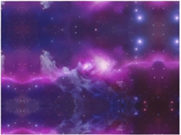 Manta de Flanela com Estampa Galáxia em Roxo e Azul Macia Quentinha para Maior Conforto 203 X 152 Cm, Macio,