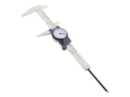 Calibre Vernier De Dial Plástico 0-150mm Herramienta De Medición Profesional (blanco)