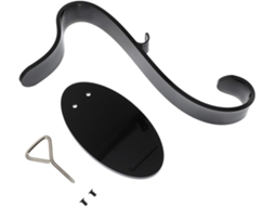 Support De Bureau Stable Et Professionnel En Acrylique Noir Design En S, Base De 8mm Et Tige De 5mm Pour