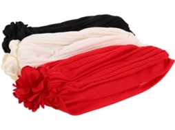 De 3 Peças Feminino Com Turbante, Flor, Cobertura Elástica Para Cabelo, Proteção Solar E Estilo.