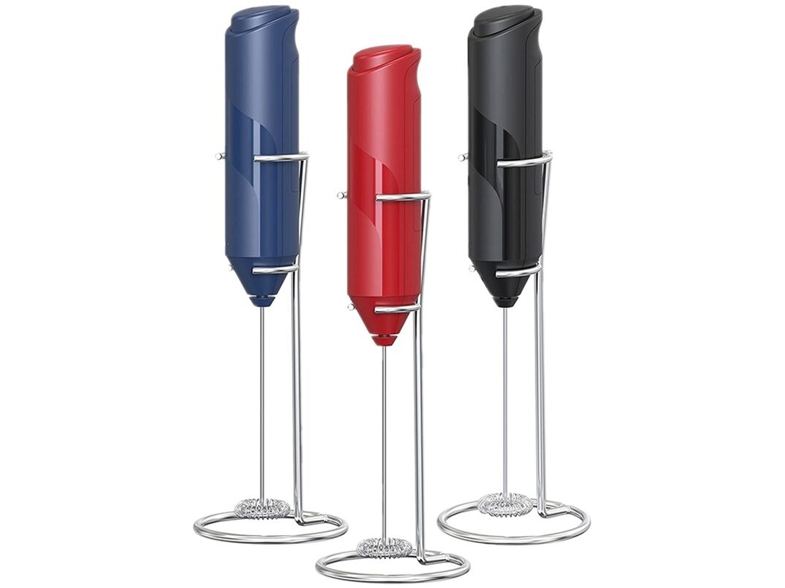 Espumador De Leite Elétrico Portátil Com Suporte Aço Inoxidável, Máquina Espumar A Bateria, Batedor Para Café E Latte.