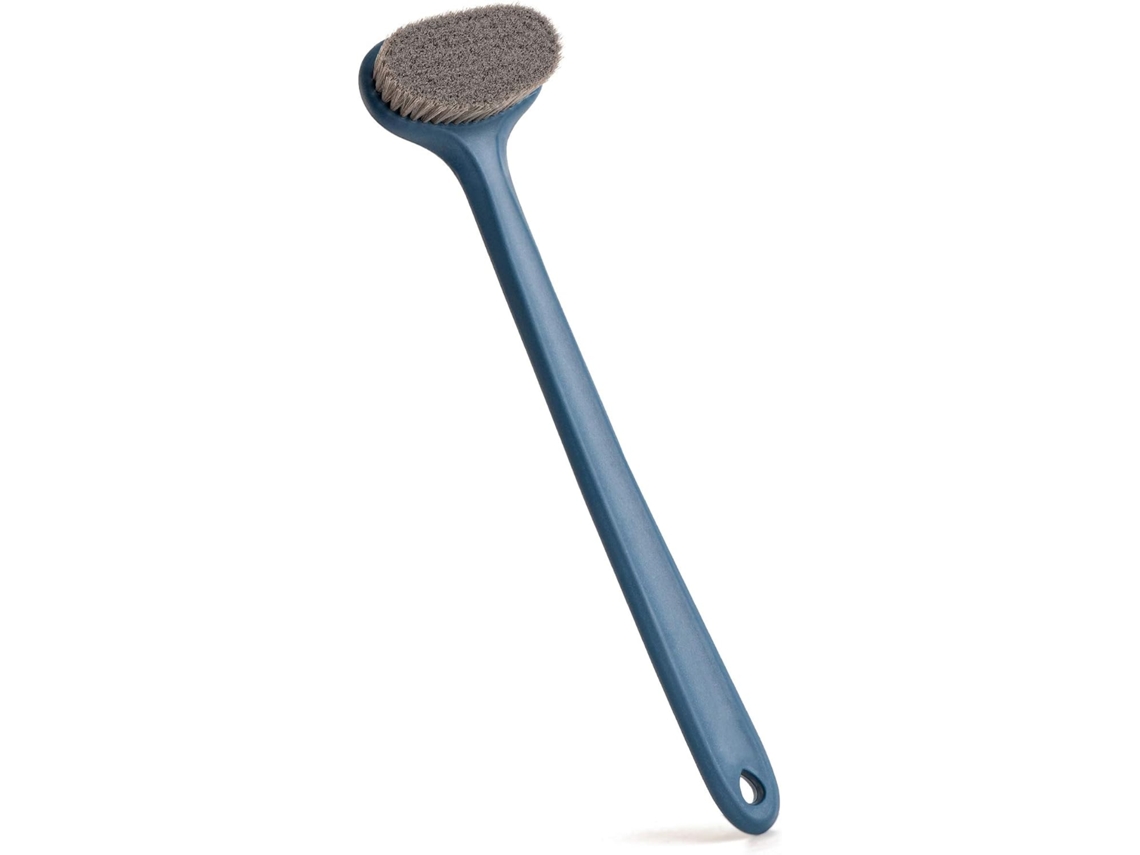 Escova traseira para chuveiro com cabo longo, escova traseira para chuveiro, escova de banho, escova corporal (azul)