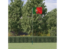 Bandeira de Portugal e Mastro 5,55 M Alumínio VIDAXL