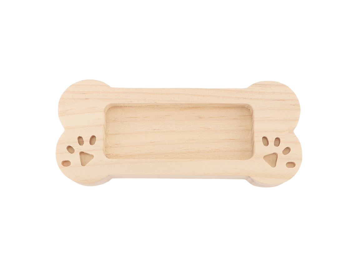Porta Tarjetas De Negocio Madera Ligero Soporte Organizador Estante Hueso Forma