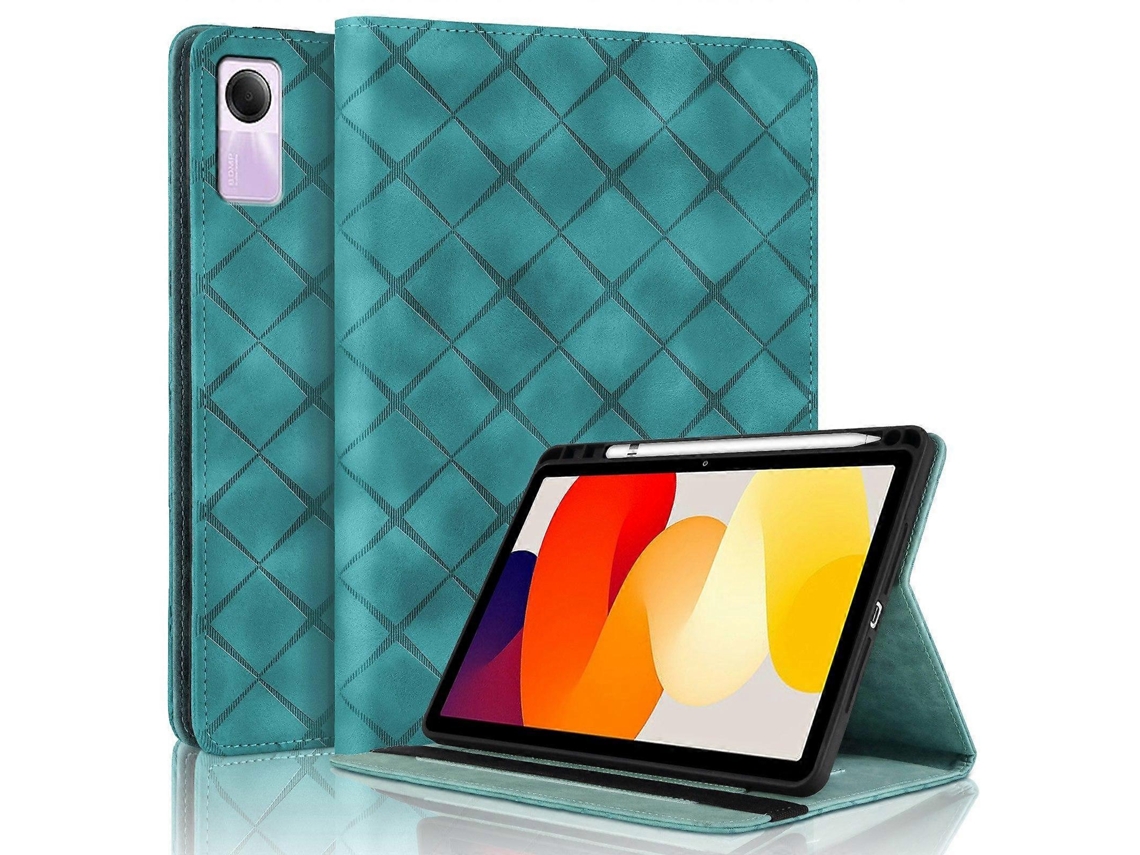 Capa de couro inteligente com relevo de diamante Webake para tablet