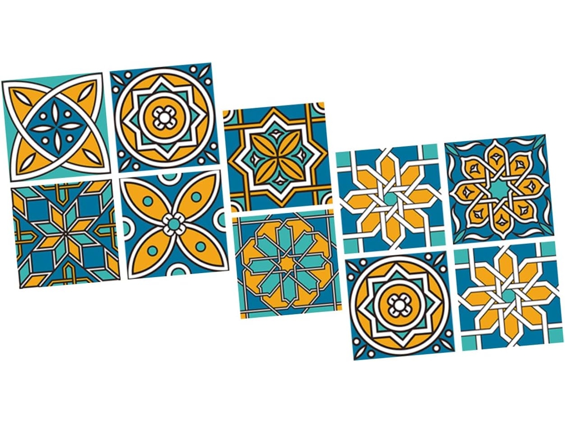 Conjunto De 10 Adesivos De Azulejo Autoadesivos, Impermeáveis, Para Decoração De Paredes.