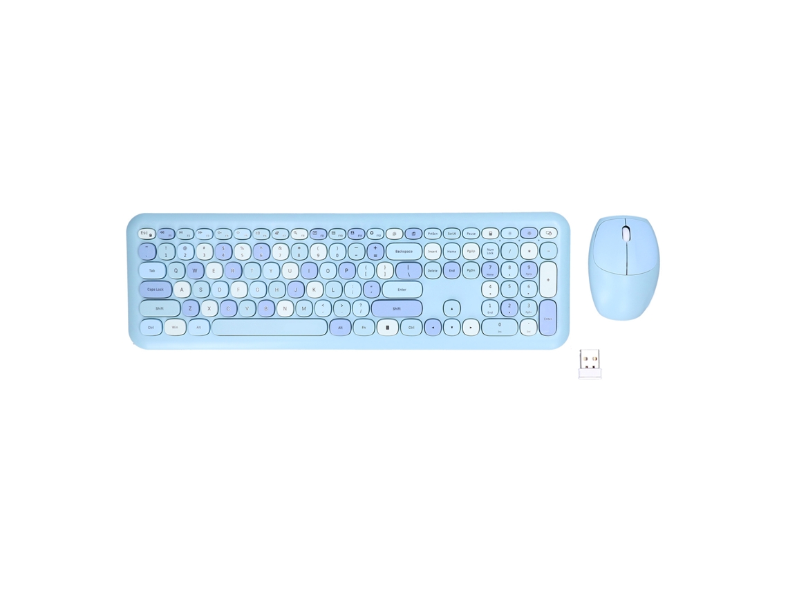 Combo Inalámbrico Retro de Teclado Y Ratón 2.4g con 110 Teclas, Silencioso y Numérico para Pc Windows | S/MARCA