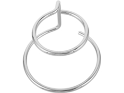 Suporte Grande De Metal Prateado Para Esferas Cristal, Anel Duplo, 5cm De Diâmetro Interno, Suporte De Exibição Para