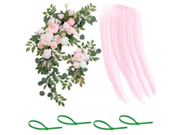 Laxiscreed Conjunto De 3 Flores Artificiais Pink Para Decoração De Casamentos E Eventos