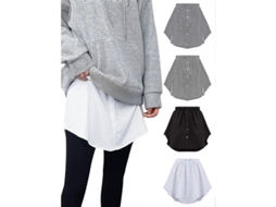 2026 4 Pcs Extensor de Camisa para Mulher Ajustável Camada Falsa Mini Saia Comprida (multicolor, Xl)