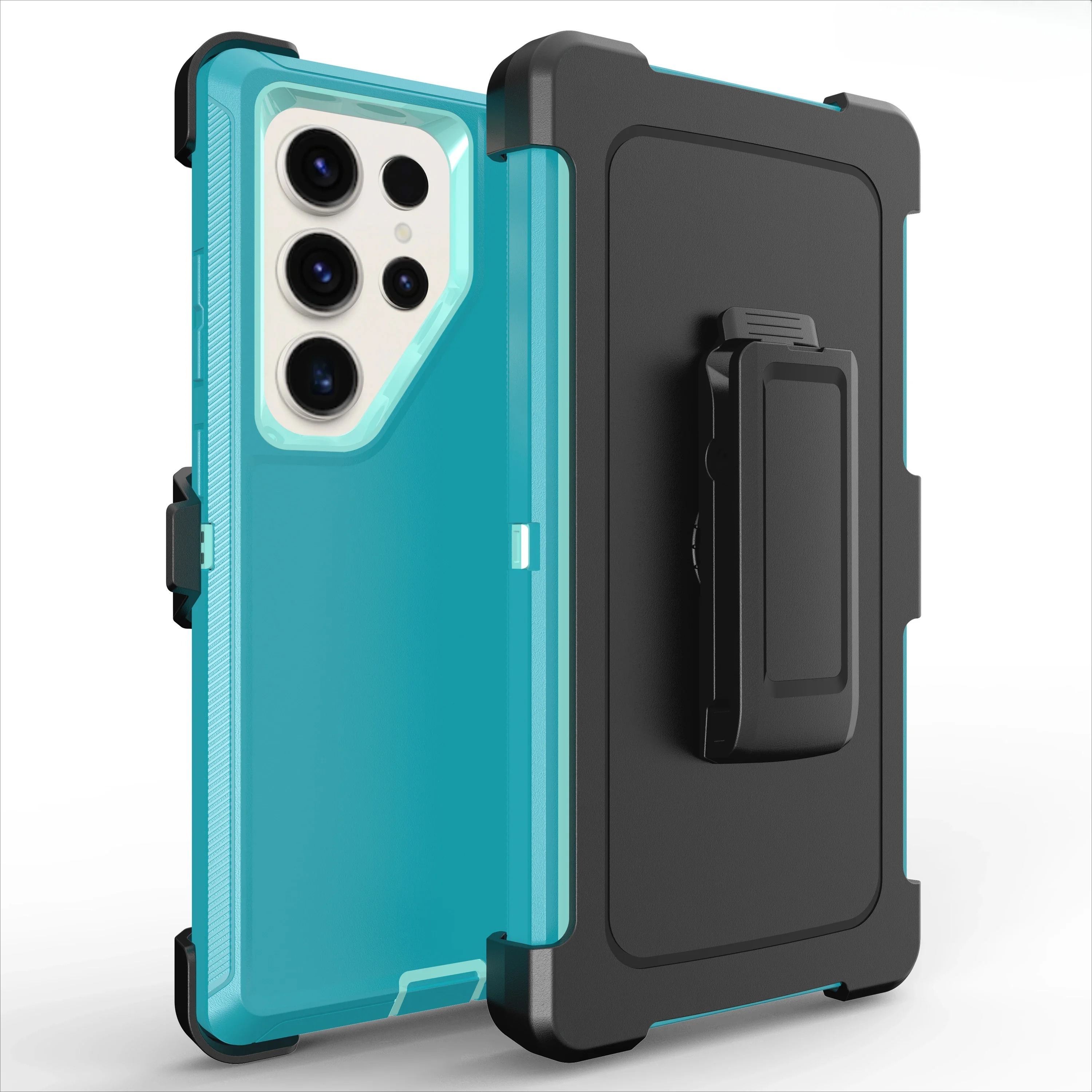 (azul Claro, Galaxy S23) Capa Protetora Resistente A Impactos E Choques, Com Clipe Para Cinto.
