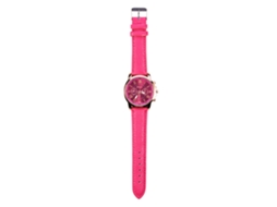 Relógio de Pulso Feminino Analógico de Quartzo Estilo Elegante Rosa Vermelho