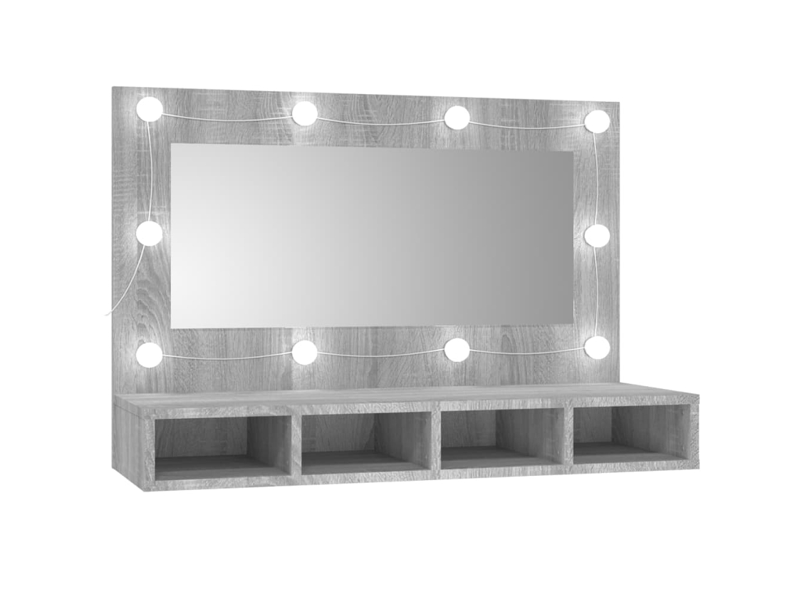 Mirror Cabinet, Mirror Cabinets Vidaxl Cinzeto Madeira Processada (n/a)