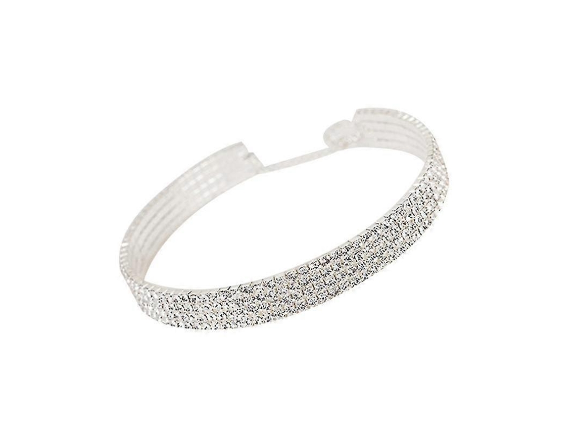 Colar De Gola Multicamadas Com Strass, Para Noivas E Eventos