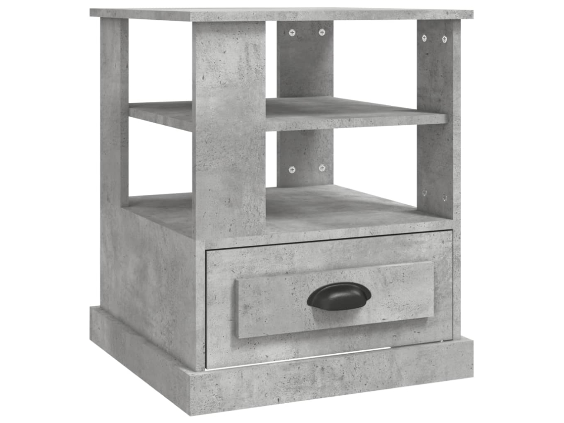Mesa de Apoio Cinzento Cimento Derivados Madeira MAISON EXCLUSIVE 50x50x60 cm