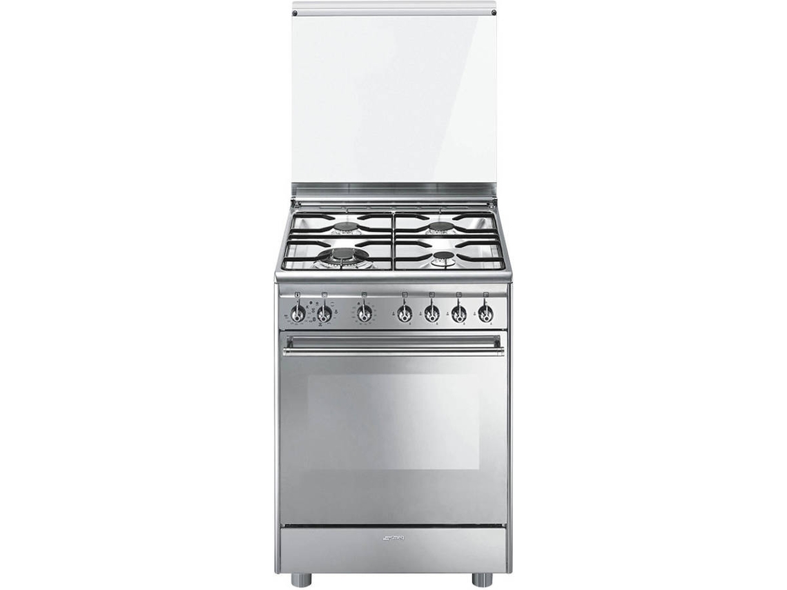Fogão SMEG Concerto CX68M8-1 (70 L - Elétrico e Gás Natural - Inox)