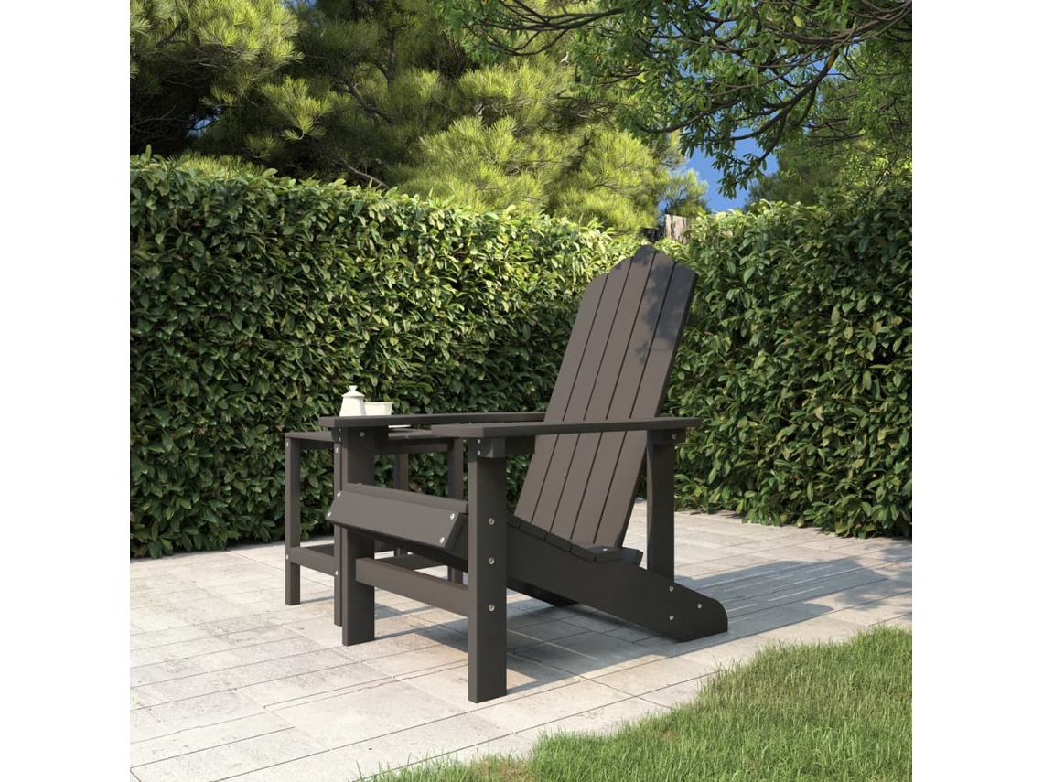 Cadeira De Jardim Adirondack Pead Antracite Dkd Home Decor
