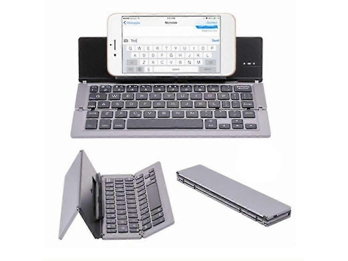 Teclado Compacto Dobrável TAISHENGDA, compatível com Bluetooth, múltiplos dispositivos