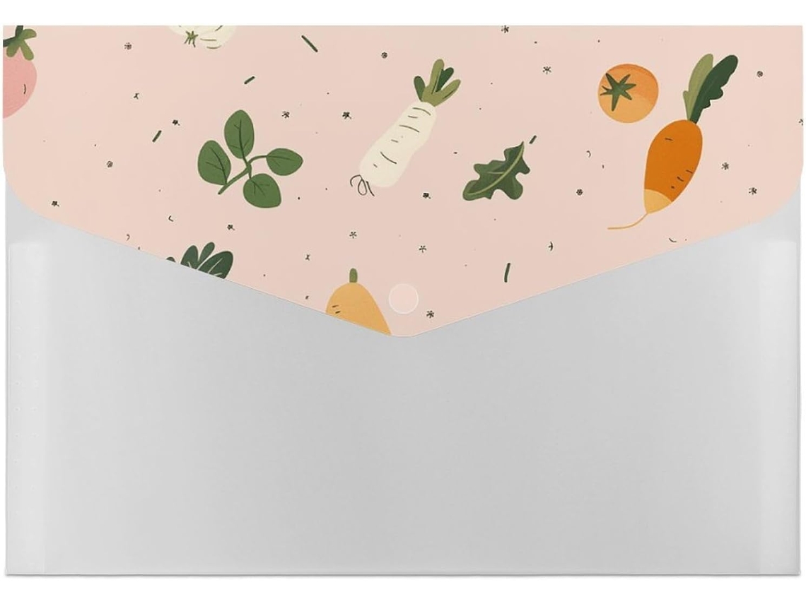 Pasta Organizadora De Órgãos Vegetais Desenhada À Mão, Tamanho A4, Pasta Plástica Com 6 Bolsos, Organizador Portátil