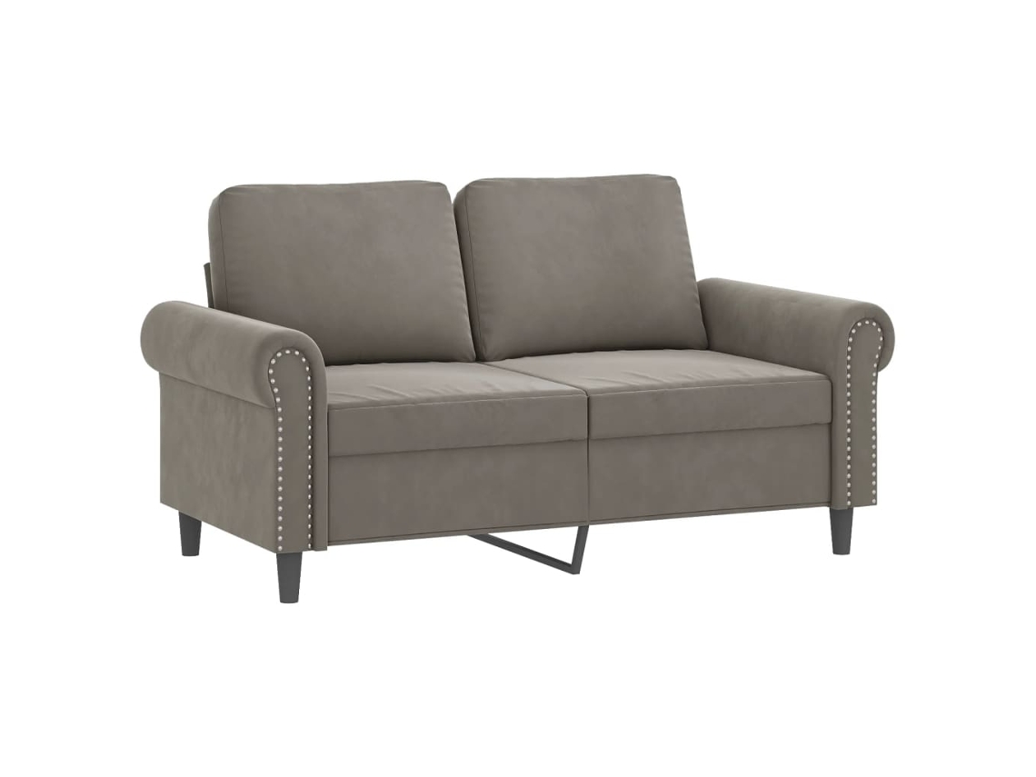 2-seater Sofa, 2-seater Sofas Vidaxl Cinzeto Veludo (n/a)