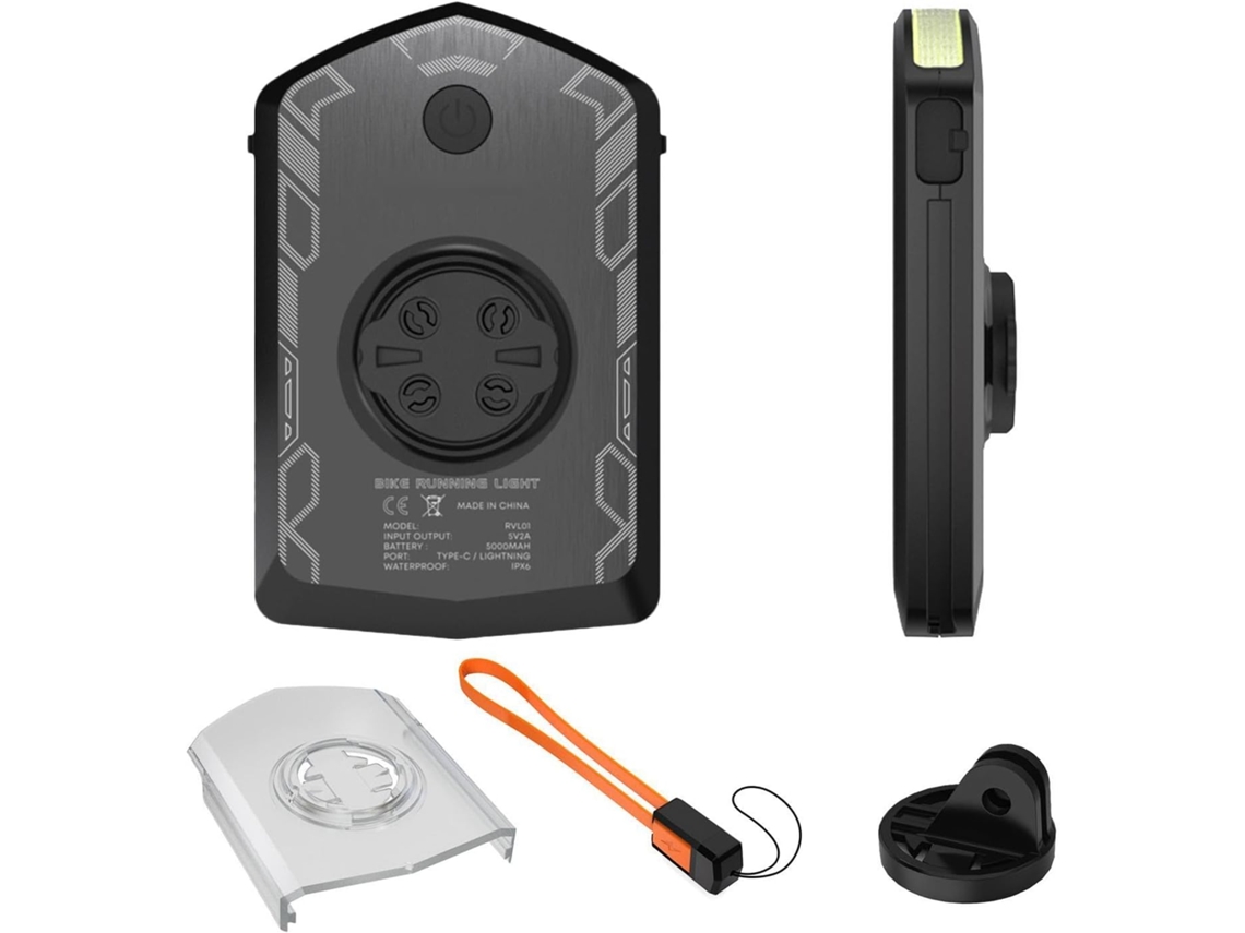 Farol De Ciclismo Noturno Alto Brilho Com Luz Advertência
