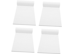 Bloc-notes A5 De Formato De Bolsa 4 Unidades, Papel Branco 25 Folhas