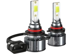 Conjunto De 2 Faróis Brancos Para Automobilismo Com Ventoinha Refrigeração Encaixe Universal