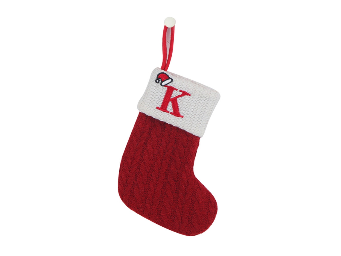 Laxiscreed Meias De Lã Tricotadas Com Bordado Infantil Para Natal Em Saco De Presente