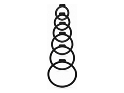 Anéis Penianos Tantus Preto 6 Pcs
