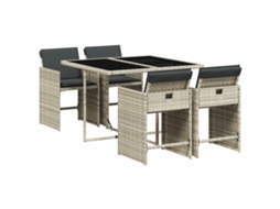 Garden Dining Set, Garden Dining Sets Vidaxl Cinzeto Rattan / Vime (n/a)