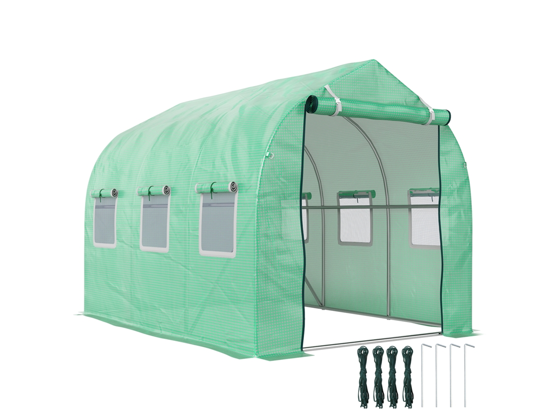 Estufa Jardim de 6 m² com 6 janelas e porta com zíper S/MARCA
