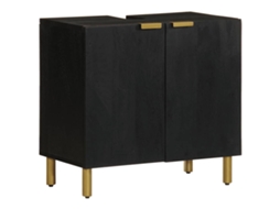Vidaxl Armário Para Lavatório 62x33x58 Cm Derivados De Madeira Preto