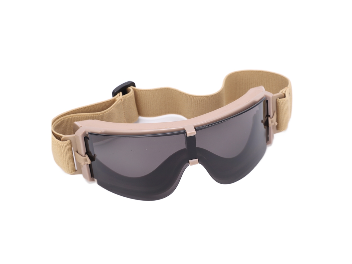 Óculos táticos X800 resistentes a impactos, com lentes cinza cáqui, para forças militares.