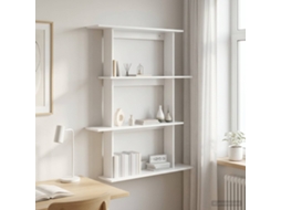 Vidaxl Prateleira De Parede Branco 100 X 20 X 126 Cm