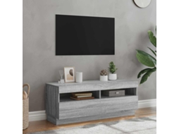Vidaxl Móvel De Tv Com Luzes Led 100x35x40 Cm Sonoma Cinzento