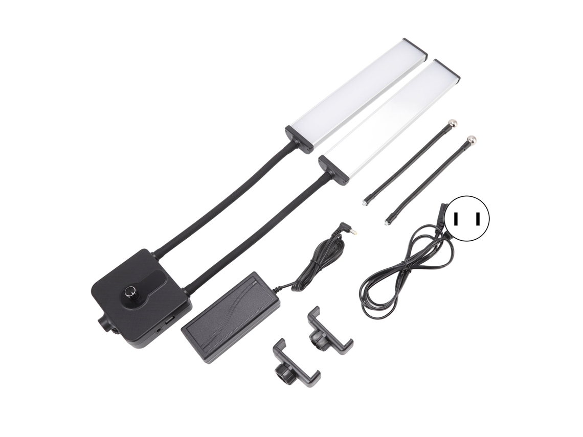 2026 luz de Relleno Led para Fotografia e Transmissão de Vídeo Ao Vivo, Bastão Led com Braço Duplo, Luz de Relleno Led