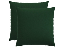 Vidaxl Almofada Com Travesseiro Heerlen 2 Unid. Verde-escuro Tecido