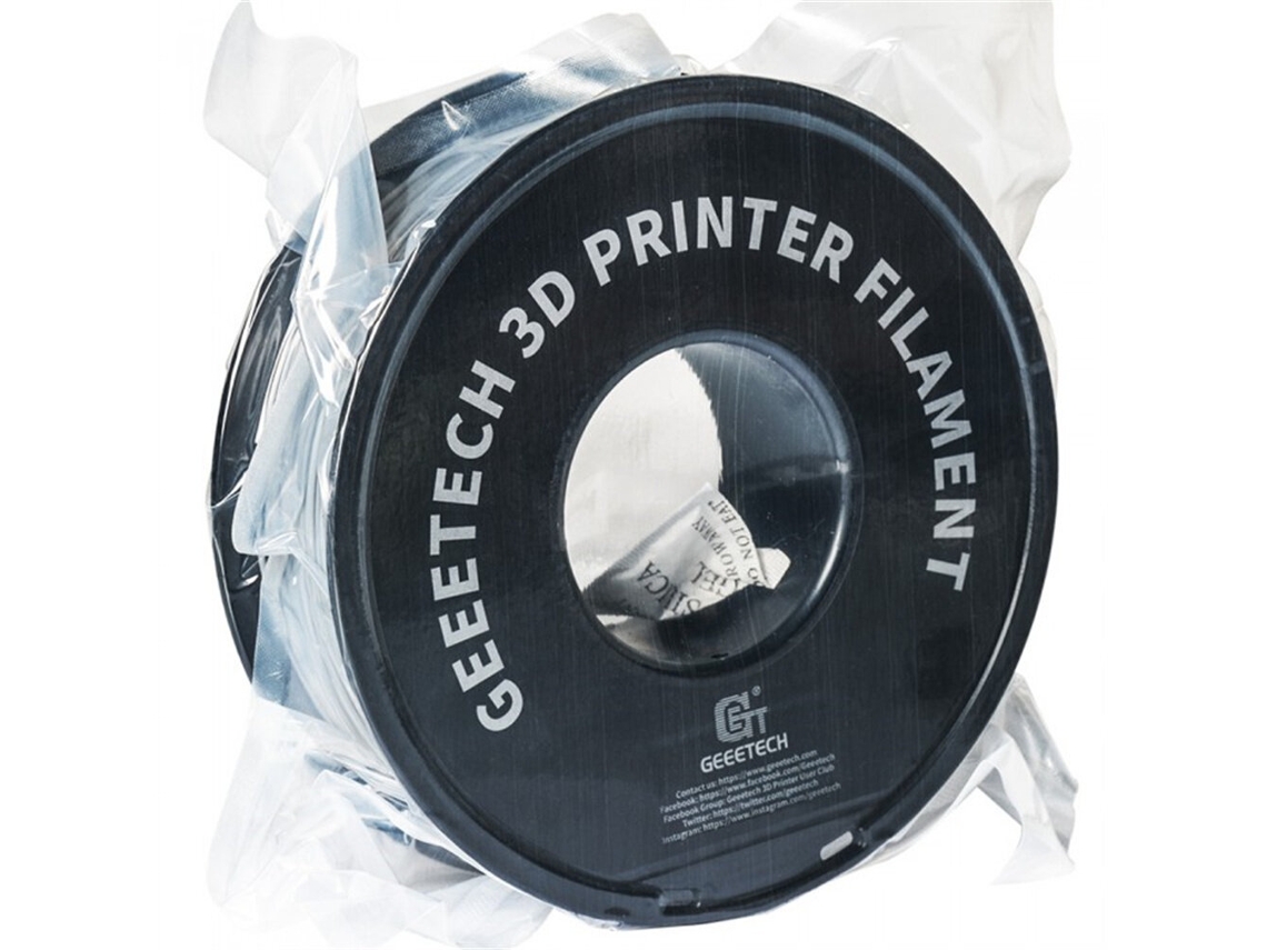Filamento PLA para impressora 3D, cinza, Geeetech, 1,75 mm, dourado, carretel de 1 kg, material de impressão preciso para impressoras FDM.
