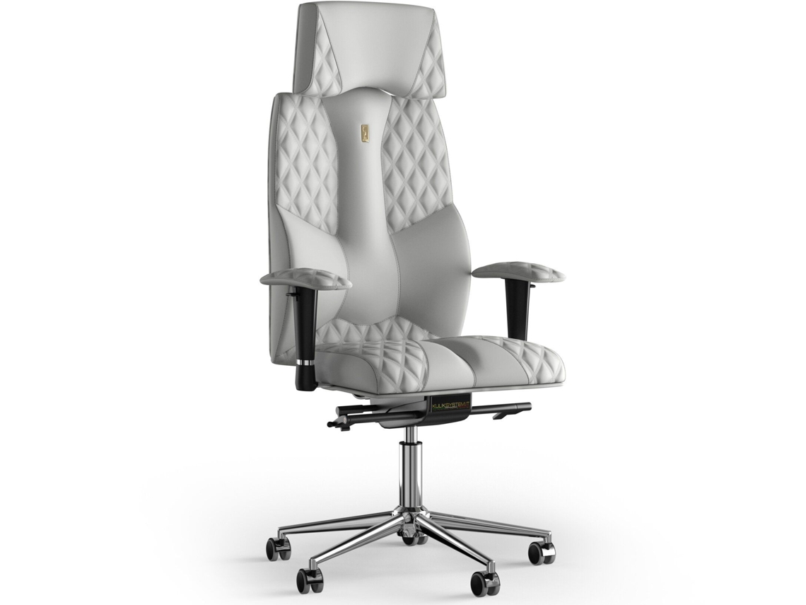 Cadeira de Escritório Ergonómica KULIK Business Stitching PU Couro (Branco -130x50x50cm)