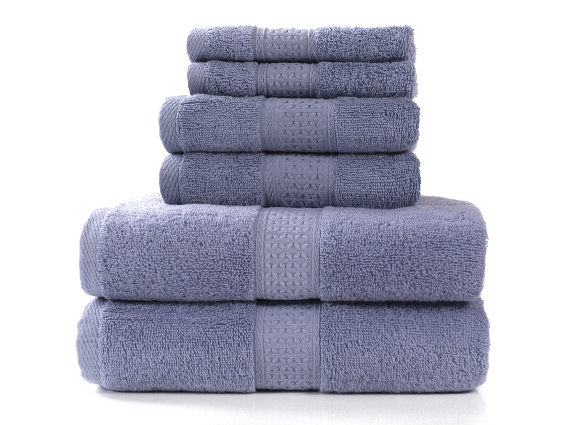 Conjunto De Três Toalhas De Banho Em Puro Algodão, Grossas, Macias E Altamente Absorventes, Na Cor Roxa Escura. Siurn
