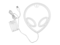 Noite Nelight Alien Et Led Lâmpada Brilho Usb Preto para Decoração de Arte de Parede de Quarto Azul