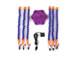 Estación De Soldadura De 6 Brazos Con Ventilador Usb Para Accesorios De Modelos Rc (morado)