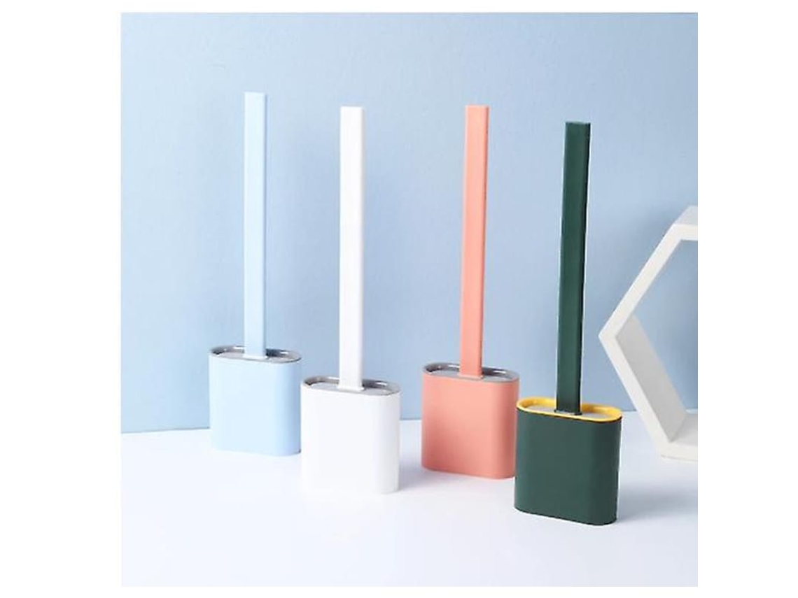 2026-cepillo De Inodoro Antiderrame Com Base De Silicone Cabeça Plana Suave Flexível Tpr E Pp Resistente