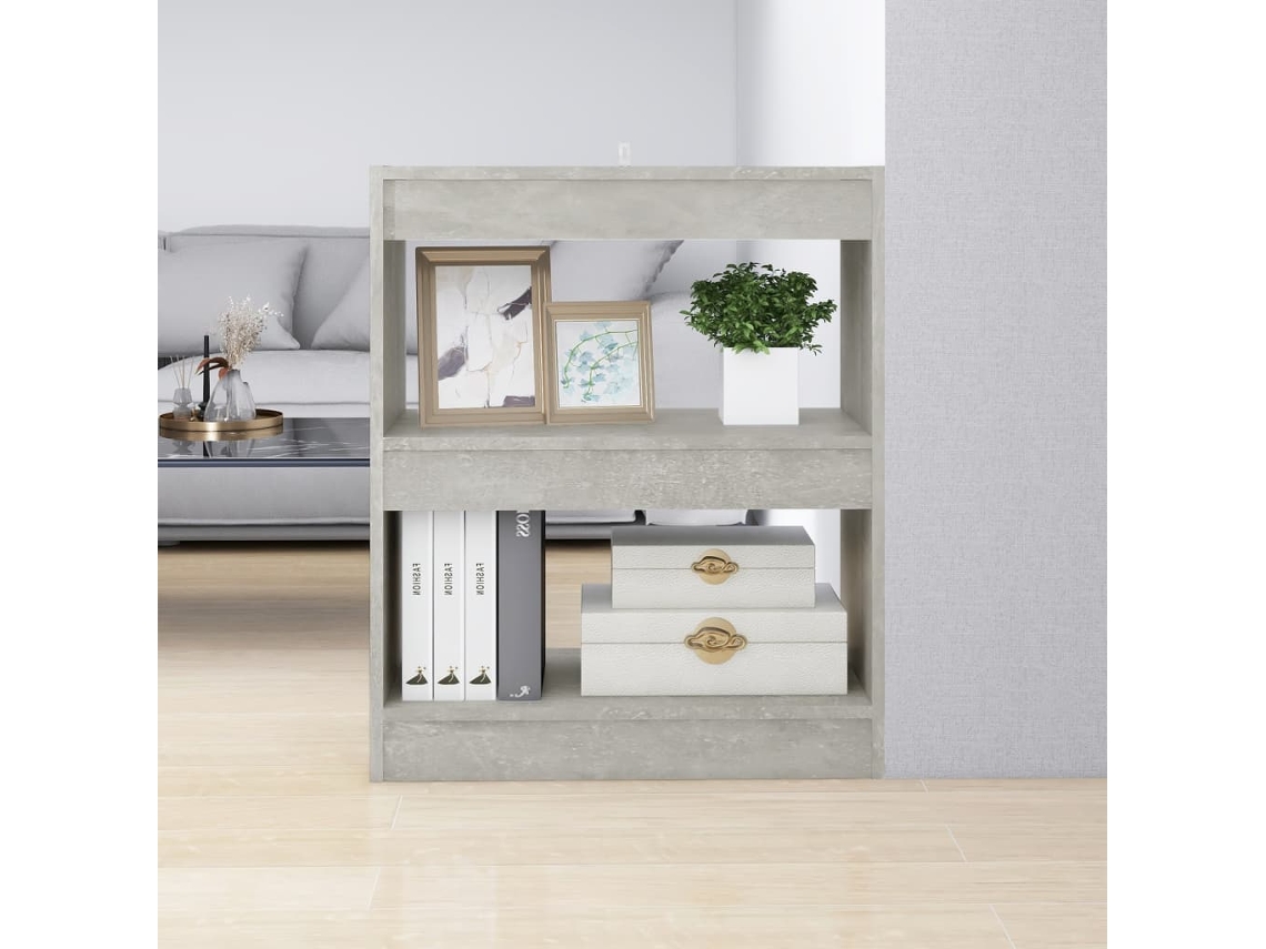 Vidaxl Estante/divisória 60x30x72 Cm Cor Cinzento Cimento