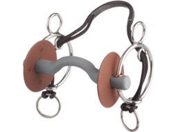 Macio Hackamore Kombi Tongue Port Snaffle Prateado 130 Mmberis