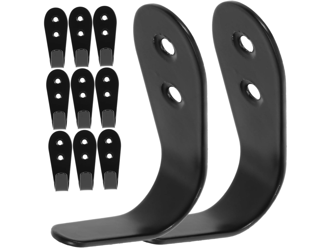 Aboofan 12 Ganchos De Parede Em Aço Inoxidável Preto, Design Moderno E