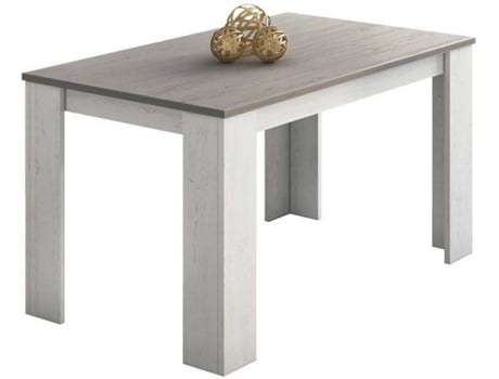 Mesa de Refeição HOMESOUTH Andersen pinho - Cinzento (Melamina - 140 x 75 x 80  cm)